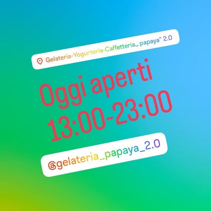 Orario di apertura pubblicato da Papaya 2.0