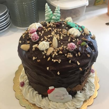 Torta al cioccolato tema natalizio
